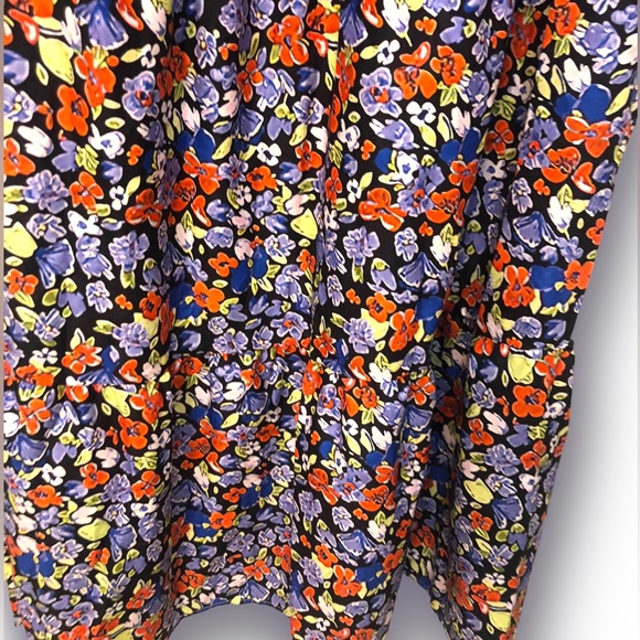 Guzom One Shoulder Mesh Wave Floral Sleeveless Long Midi Dress | women's size L - Picture 7 of 7